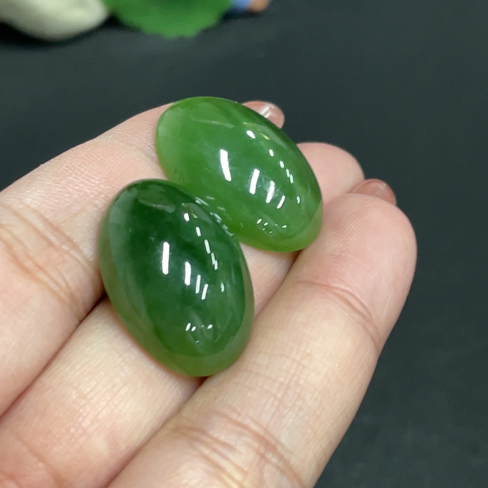 H34011263 Hetian Jade Jasper Cabochon