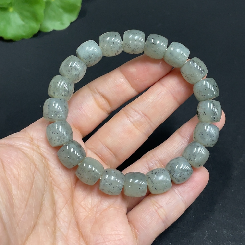 H35103131 Hetian Jade Bracelet, Approx. 9.9mm, Total Weight Approx. 35.2g