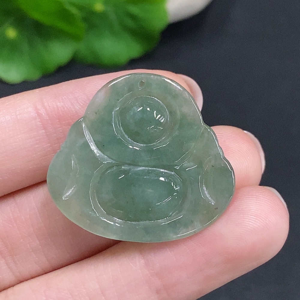 F34968858 Jadeite Buddha Pendant Total Weight Approx. 6.7g