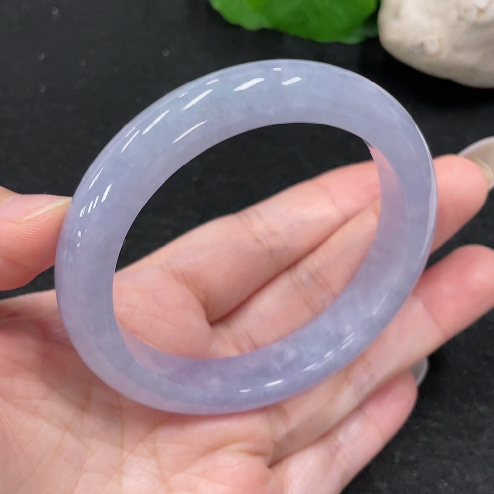 F33930296 Jadeite Round Bangle Size 56.5 Total Weight Approx.56.43g