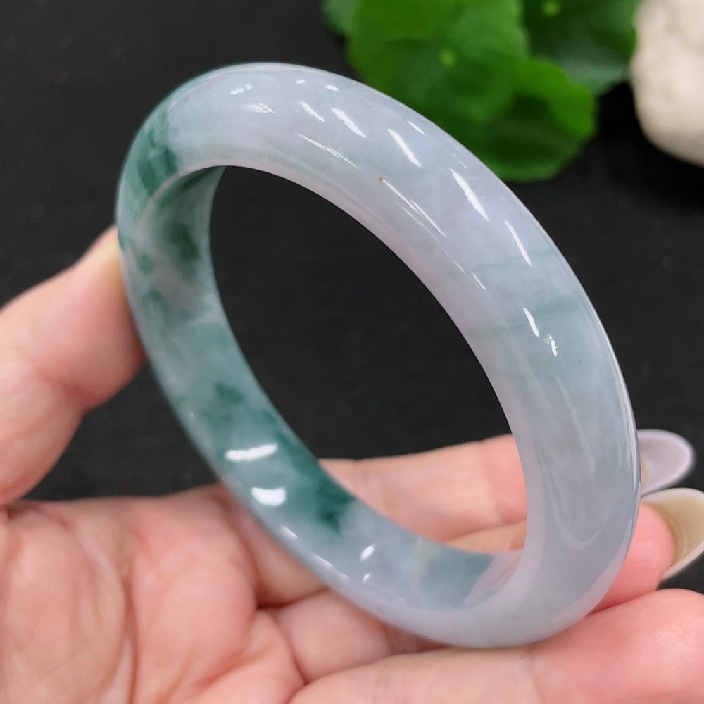 F33898730 Jadeite Round Bangle Size 58.3 Total Weight Approx. 61.8g