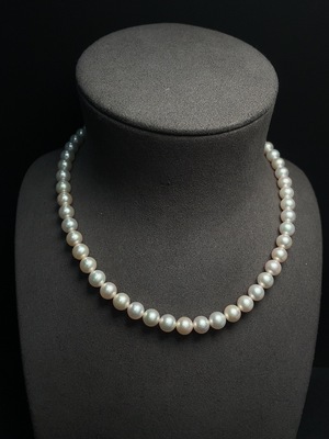 C26009496 Seawater Pearl Strand Necklace Non-Gold Setting Approx. 7.2mm Total Weight About 36.53g