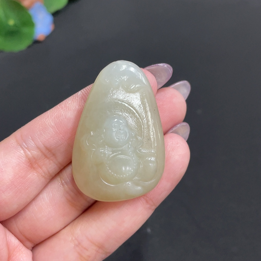H33862546 Hetian Jade Pendant - Buddha, Total Weight: Approx. 20.3g