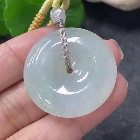 F34998285 Jadeite Pendant Peace Knot Total Weight Approx. 14g with Rope