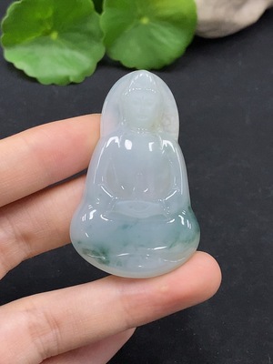 F31603849 Jadeite Guanyin Pendant Total Weight Approx. 18.06g