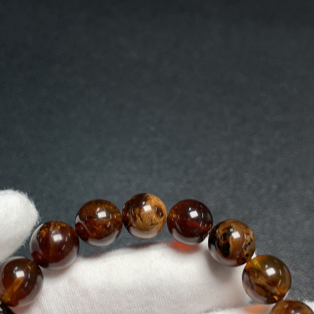 C35183051 Amber Beeswax Bracelet Total Weight Approx. 9.97g Size About 9.7mm