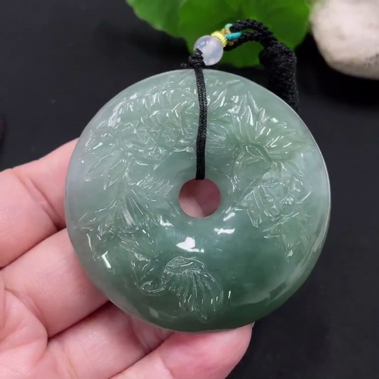 F31643404 Jadeite Pendant Total Weight Approx. 64g (Including Rope Weight) (With Non-Grade A Beads)