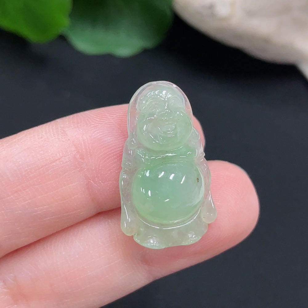 F30459851 Jadeite Standing Buddha Pendant, Total Weight Approximately 2.4g