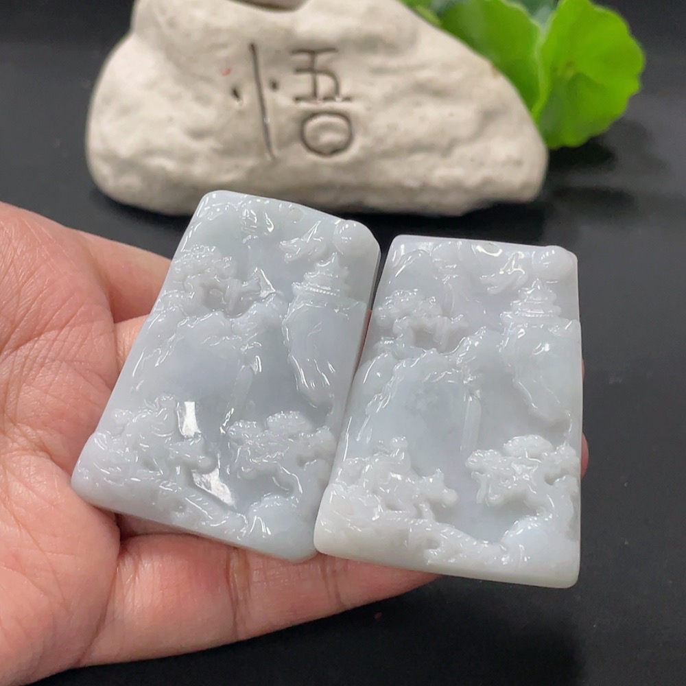 F28195037 Jadeite Landscape Pendant