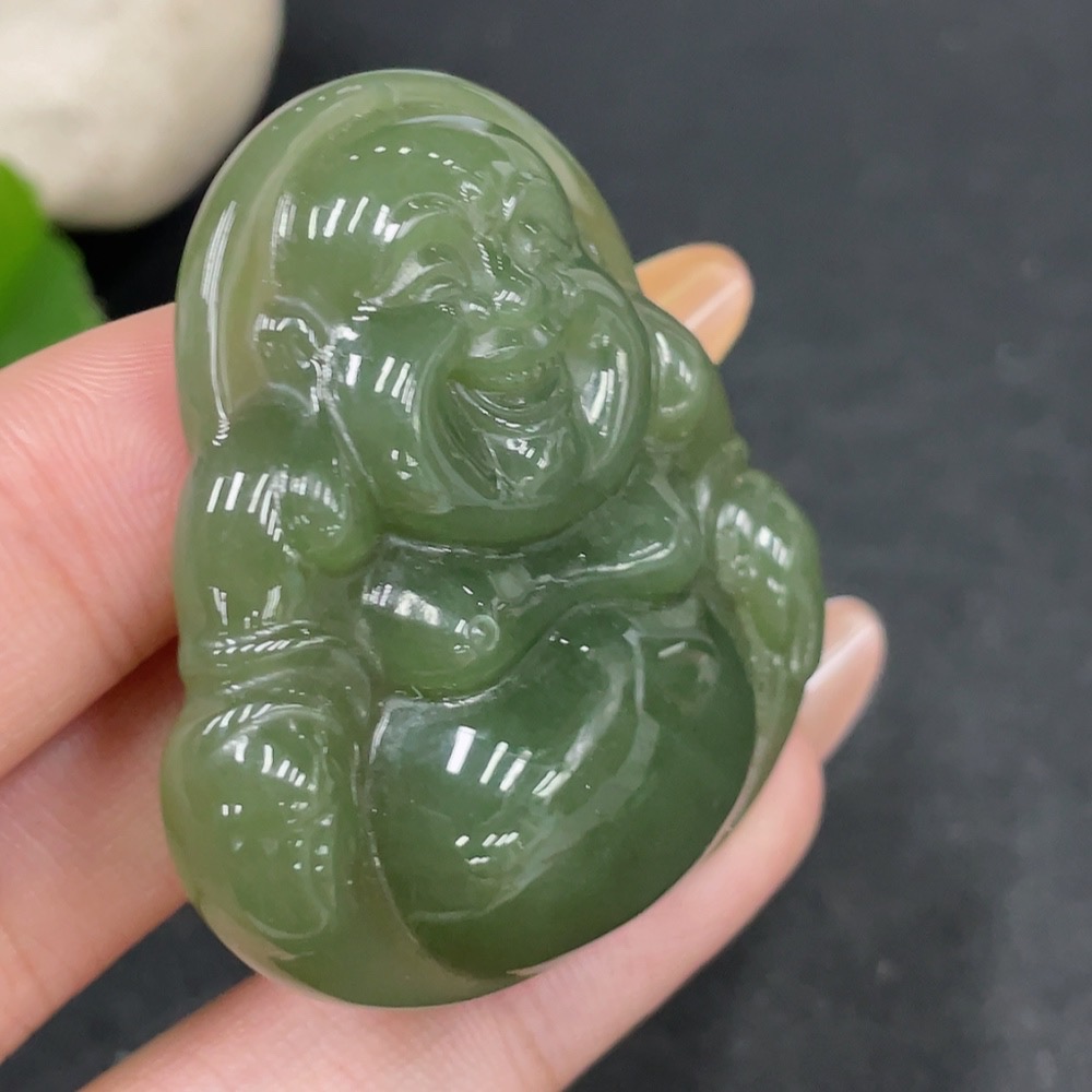 H32726176 Hetian Jade Pendant - Buddha Figure - Total Weight Approx. 25.7g