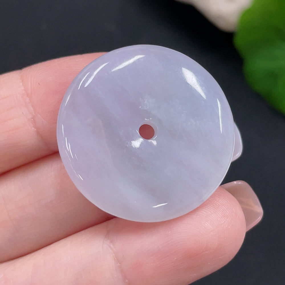 F27138441 Jadeite Pendant Peace Buckle Total Weight Approx. 8.2g