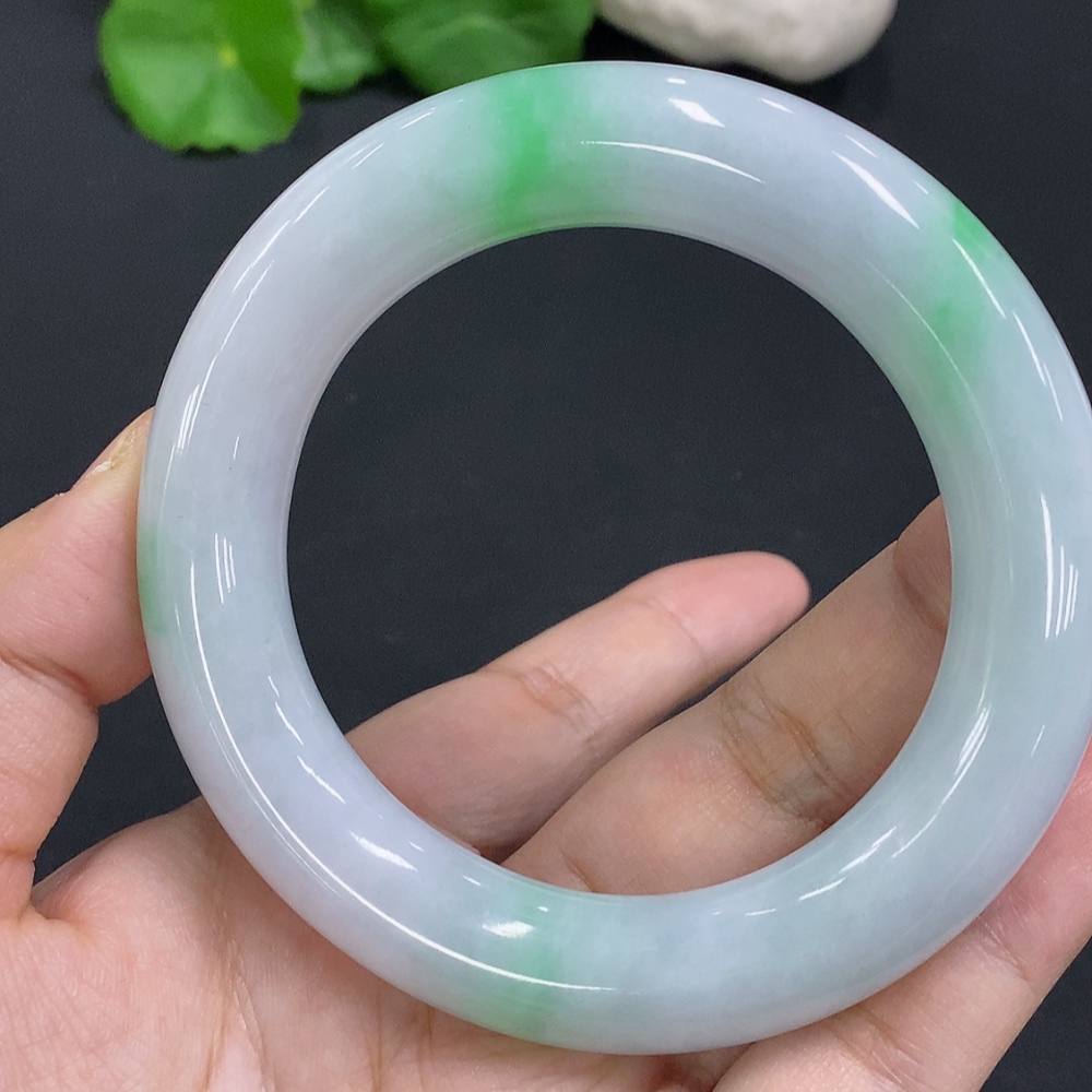 F26937947 Jadeite Round Bangle Size 57.5 Total Weight Approx. 103.3g