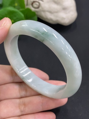 F35157095 Jadeite Round Bangle Size 57.7 Total Weight Approx. 62.4g