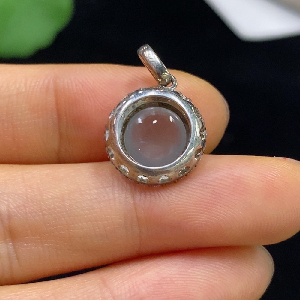 F35094010 Jadeite Cabochon Inlaid Pendant Non-Gold Non-Diamond Total Weight Approx. 2.13g