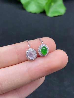 F31652882 Jadeite Cabochon Inlaid Necklace Non-Gold Inlaid Total Weight Approx. 3.53g