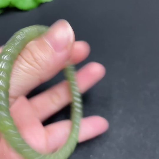 H34051883 Hetian Jade Bracelet, Approx. 6.2mm, Total Weight Approx. 15.5g