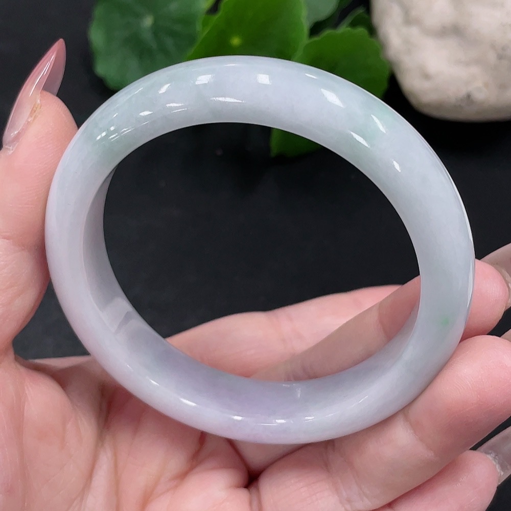 F35082673 Jadeite Round Bangle Size 55.9 Total Weight Approx. 56.9g
