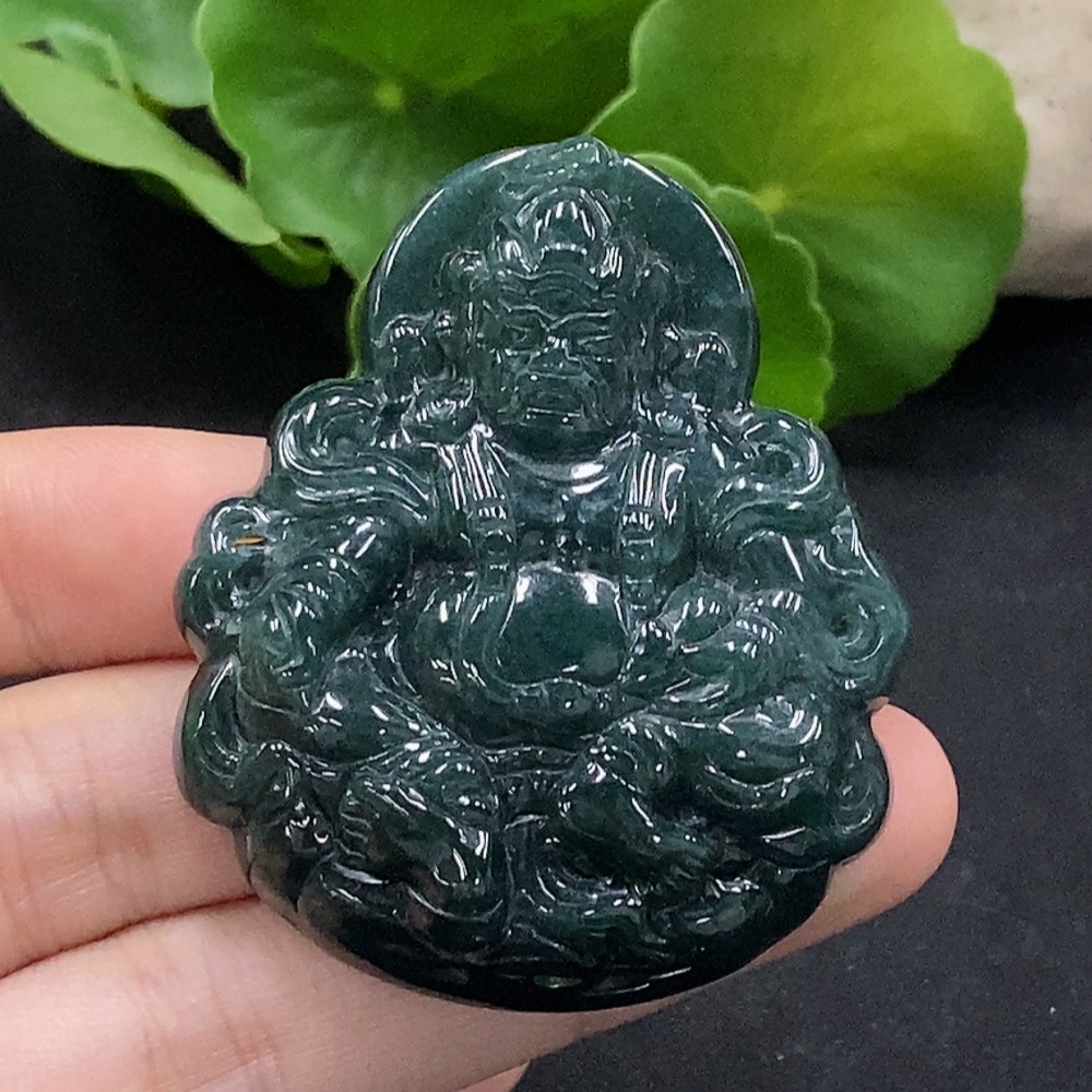 F34028649 Jadeite Yellow Jambhala Pendant Total Weight Approx.35.17g