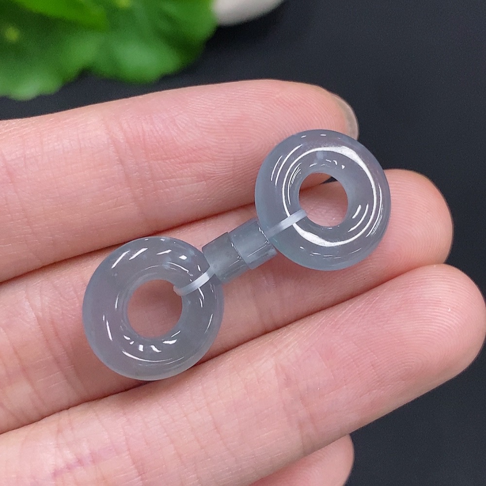 F35125394 Jadeite Donut Sell as a Lot Total Weight Approx.6.63g