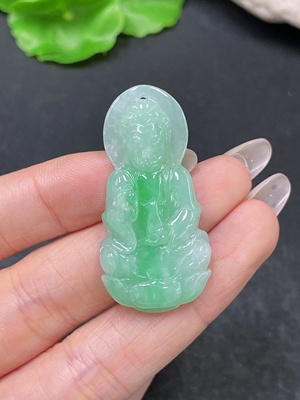 F35157806 Jadeite Pendant Guanyin Total Weight Approx. 9.24g
