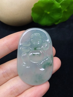 F45335947 翡翠佛公挂件 总重约12.87g