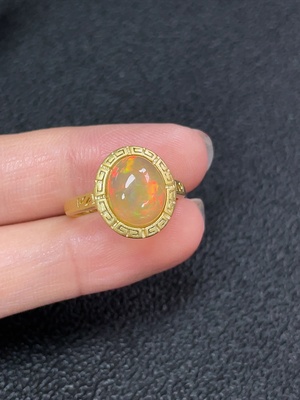 C34005997 Opal Ring Adjustable Non-Gold Total Weight Approx. 2.87g
