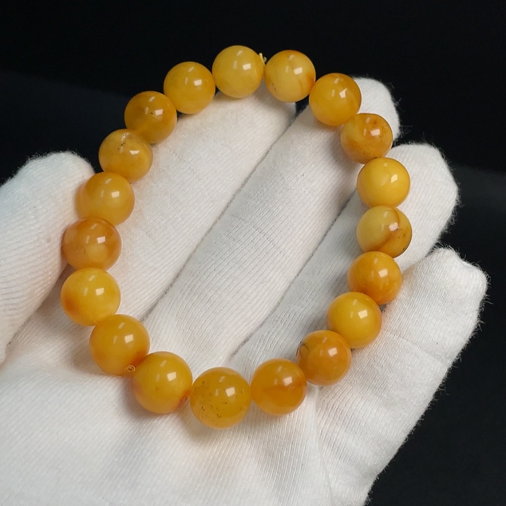 C31619893 Amber Beeswax Bracelet Approx. 10.2mm Total Weight About 10.99g