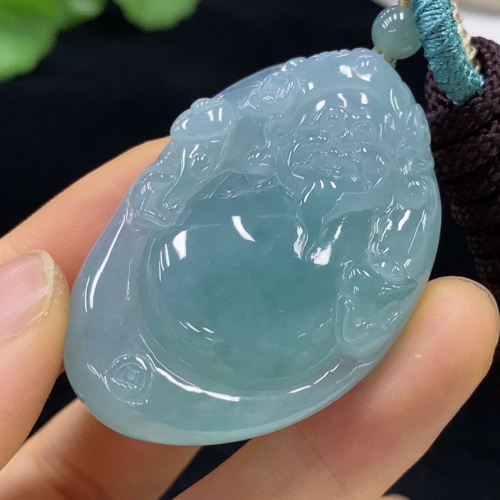 F31599831 Jadeite God of Wealth Pendant