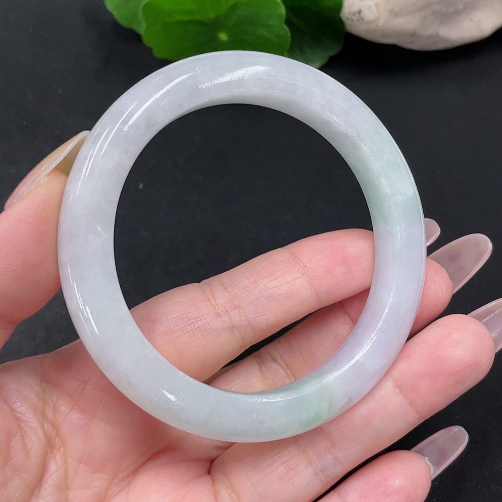 F34068246 Jadeite Round Bracelet Size 55.3 Total Weight Approx. 48.9g