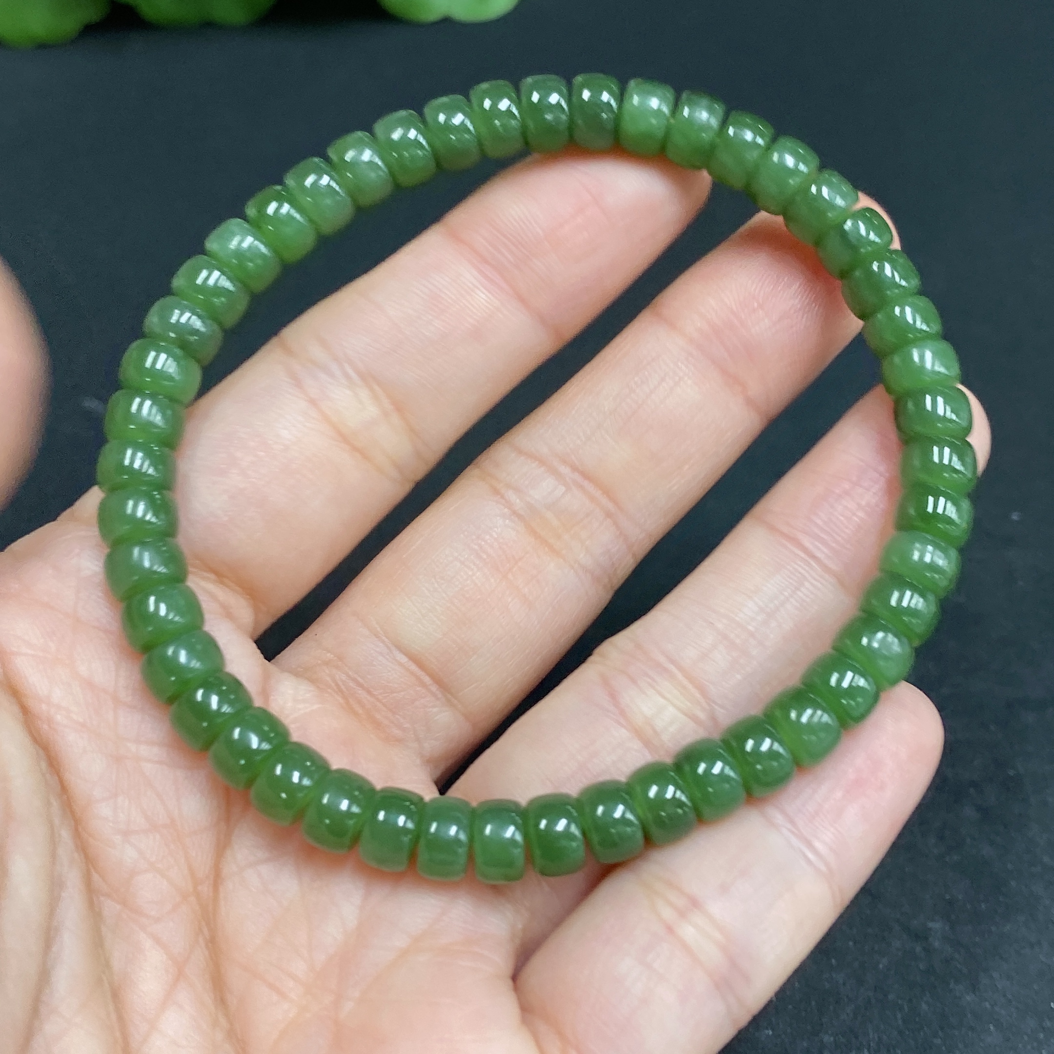 H33904105 Hetian Jade Bracelet, Approx. 5.8mm, Total Weight Approx. 13g