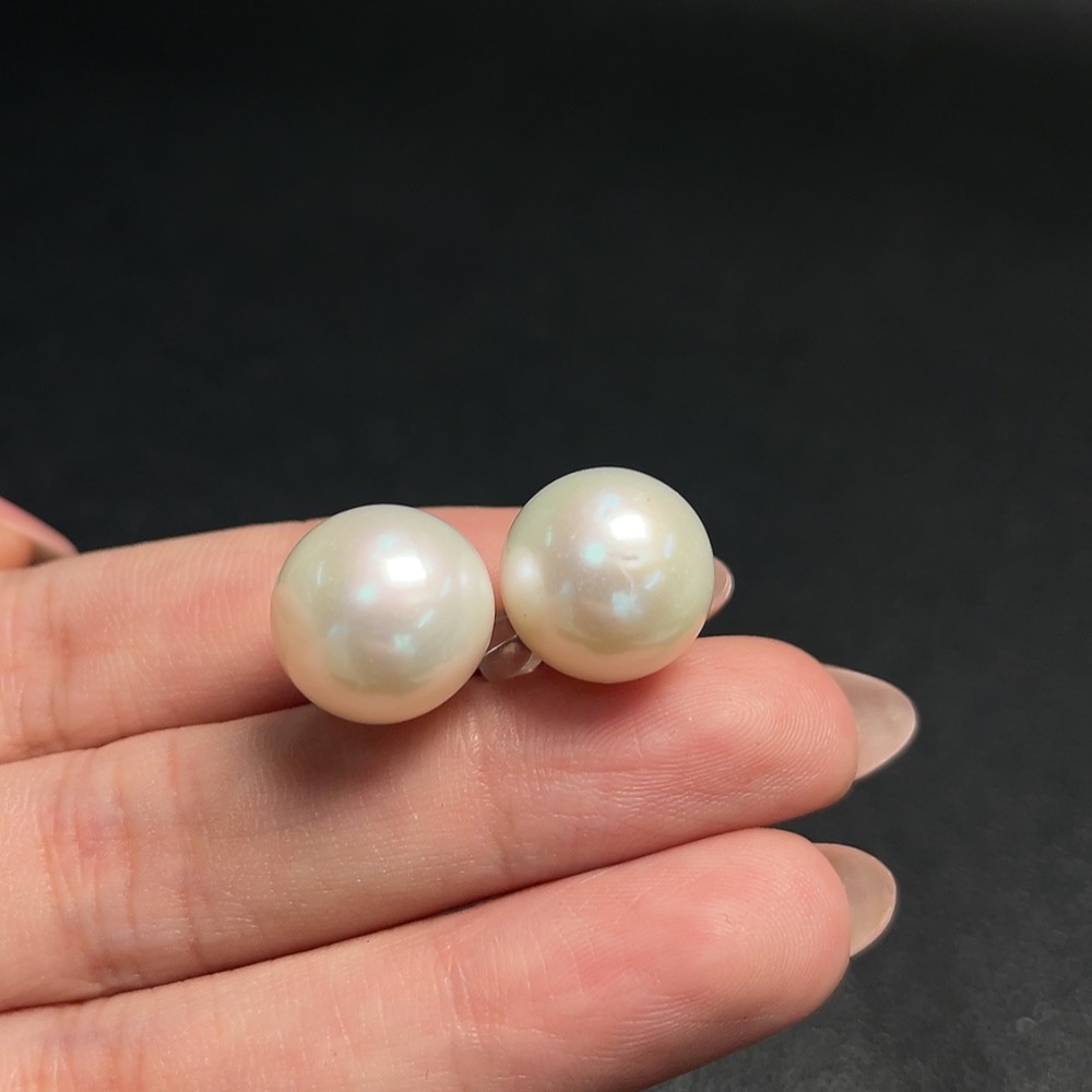 C33853130 Pearl Earrings Non-Gold Total Weight Approx.6.67g Size Approx.12.9mm
