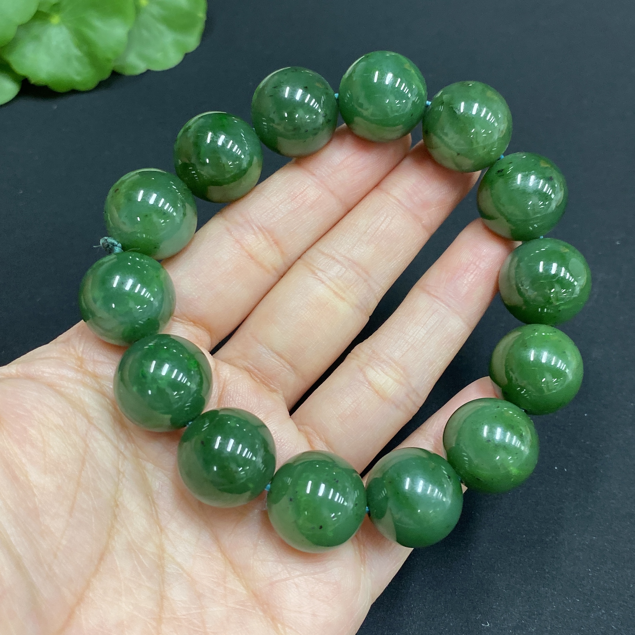 H34986415 Hetian Jade Jasper Bracelet, Approx. 15.6mm, Total Weight Approx. 87.1g