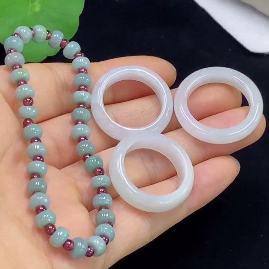 F35136475 Jadeite Ring/Bracelet Sell as a Lot with Non-Grade A Beads