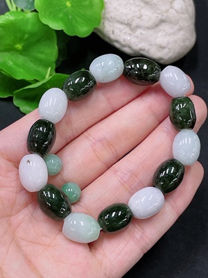 F33943530 Jadeite Bracelet + Beads Approx. 10.4mm