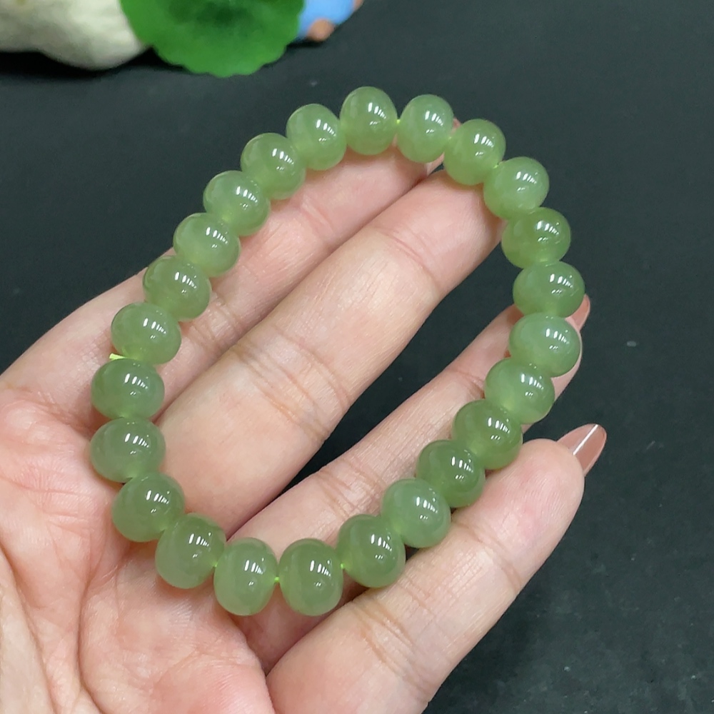 H34005695 Hetian Jade Bracelet, Approx. 9.3mm, Total Weight Approx. 31.3g