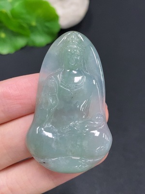 F31607271 Jadeite Guanyin Pendant, Total Weight Approx. 13.7g