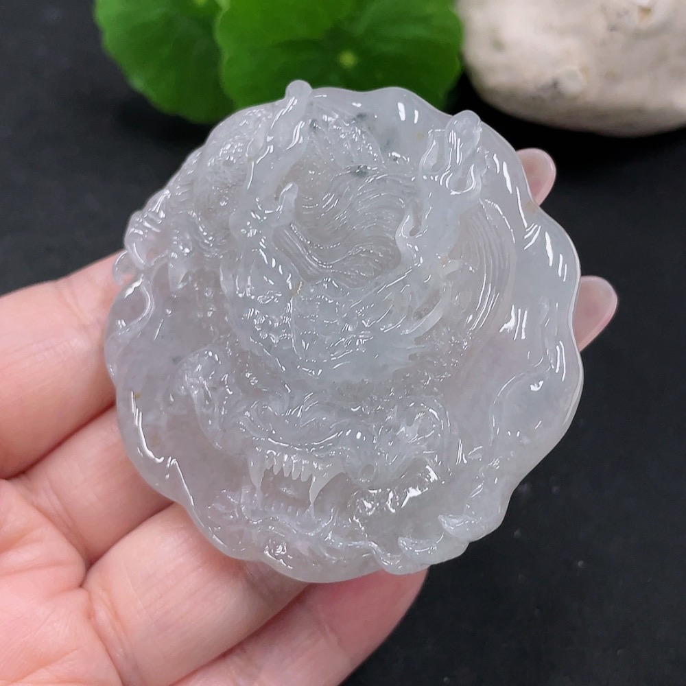 F34069251 Jadeite Dragon Pendant, Total Weight Approx. 63.5g