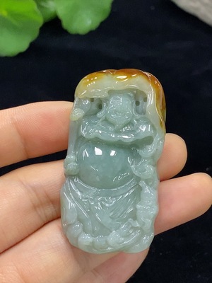 F30530649 Jadeite God of Wealth Pendant