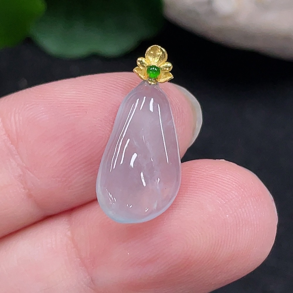 F33872371 Jadeite Pendant 18K Gold Total Weight Approx. 1g