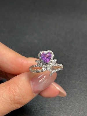 C31679982 Crystal Ring Adjustable Non-Gold Total Weight Approx. 2.69g