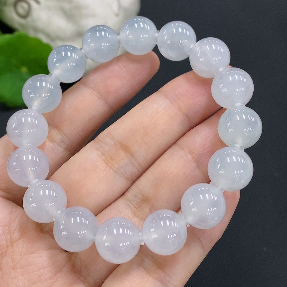 F28191210 Jadeite Bead Necklace Approx. 11.6mm Total Weight Approx. 45g