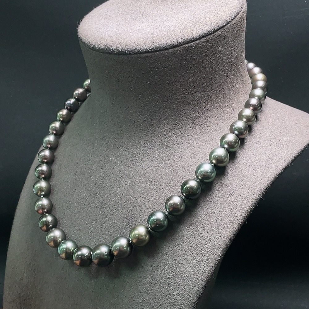 C33854808 Seawater pearl necklace, total weight approx. 67.50g, size about 9.3mm, gold content 58%