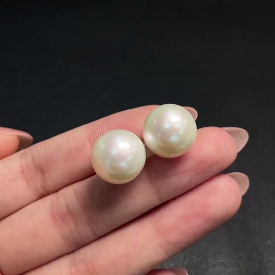 C33853130 Pearl Earrings Non-Gold Total Weight Approx.6.67g Size Approx.12.9mm