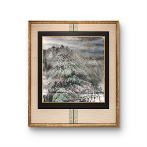 W42983696 李有龙《山水系列》纸面水墨国画 无装裱 约68*68cm