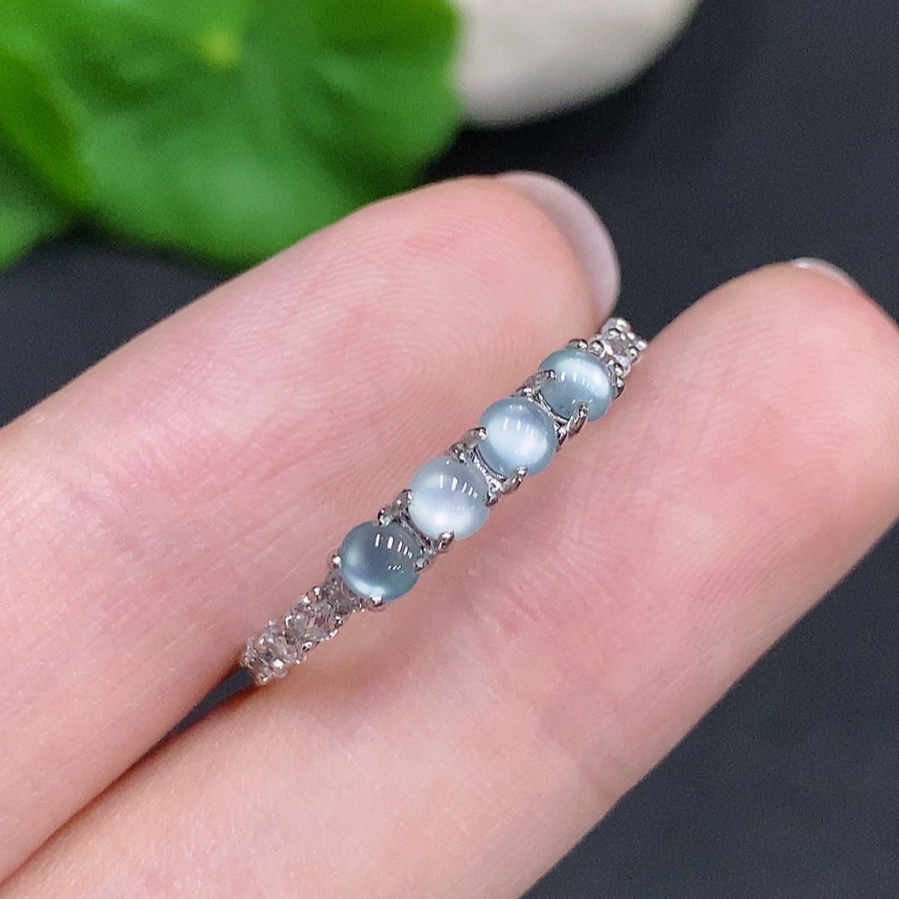 F34962965 Jadeite Inlaid Ring Non-Gold Size 17 Total Weight Approx. 1.8g