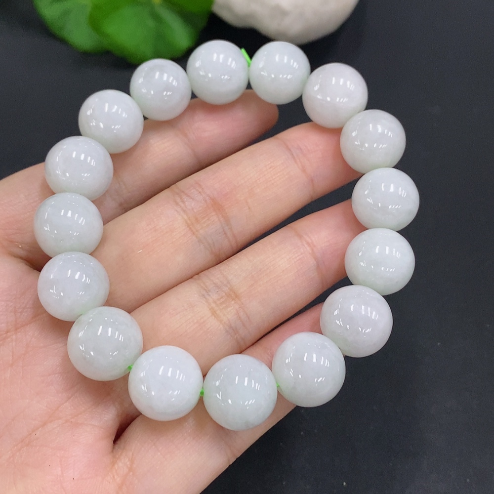 F29435084 Jadeite Bead Necklace approx. 12.8mm total weight approx. 58.9g