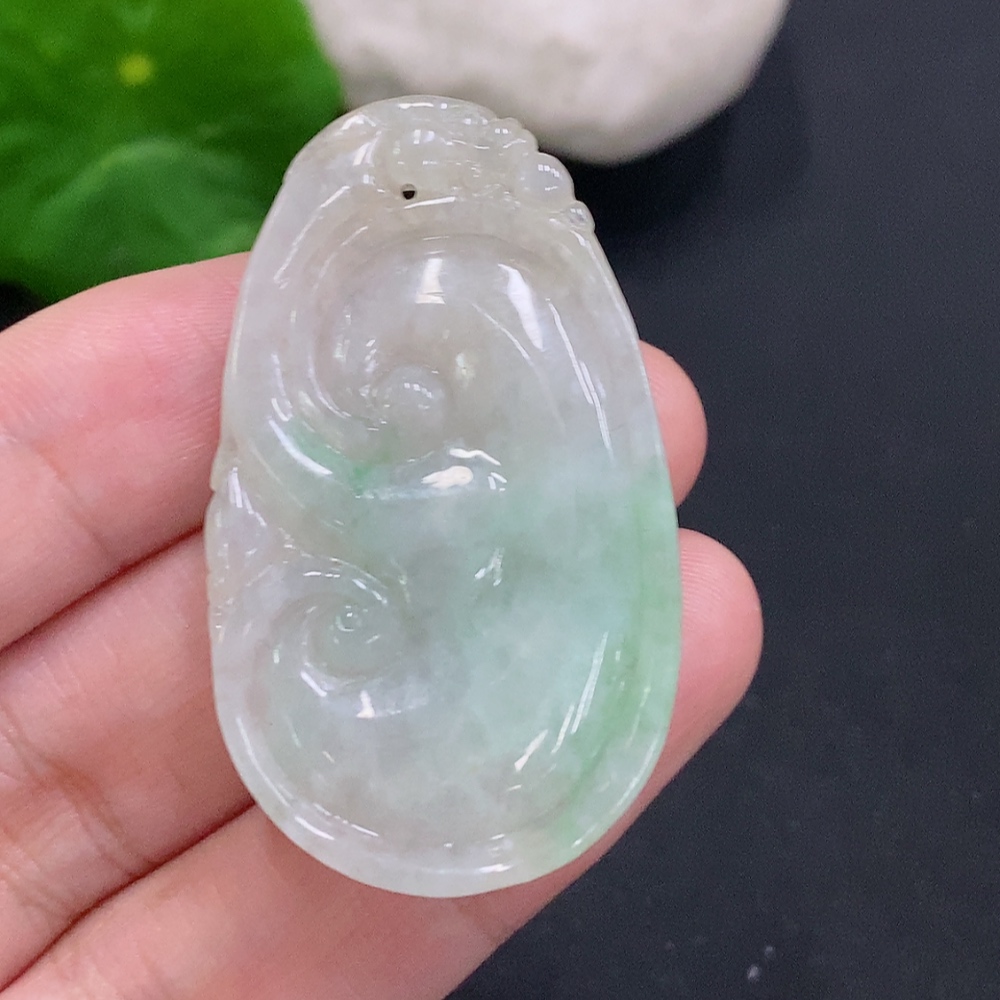 F33883131 Jadeite Ruyi Pendant Total Weight About 11.4g