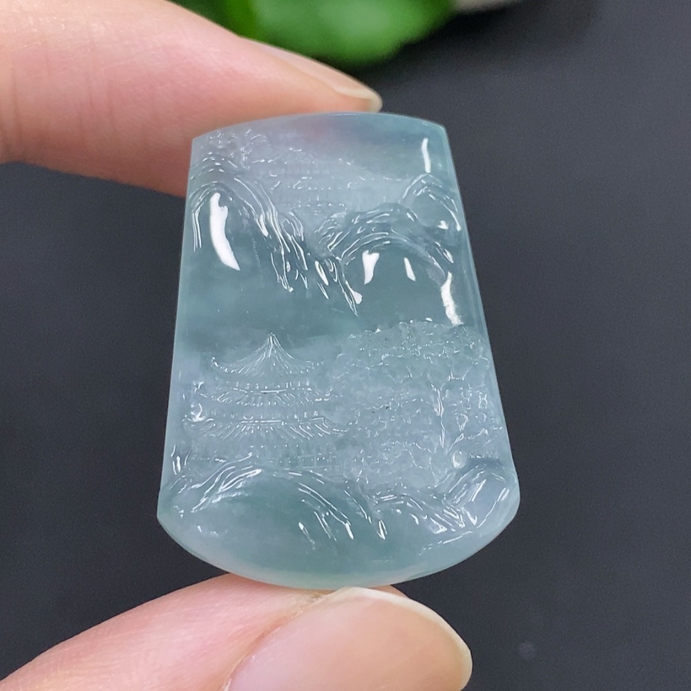 F22491155 Jadeite Landscape Pendant Total Weight 7.949g