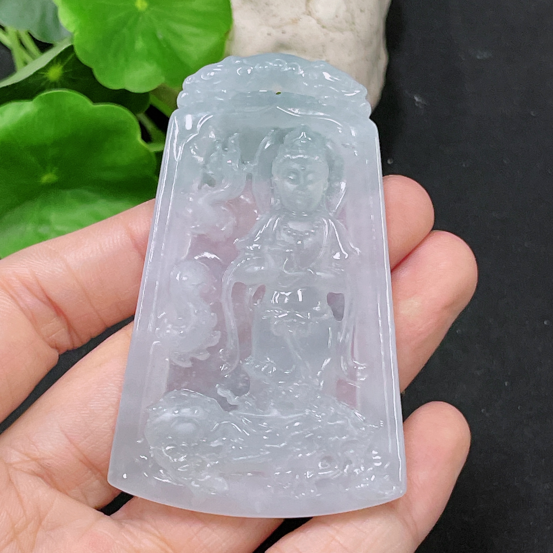 F33943770 Jadeite Guanyin Pendant, Total Weight Approx. 36.7g