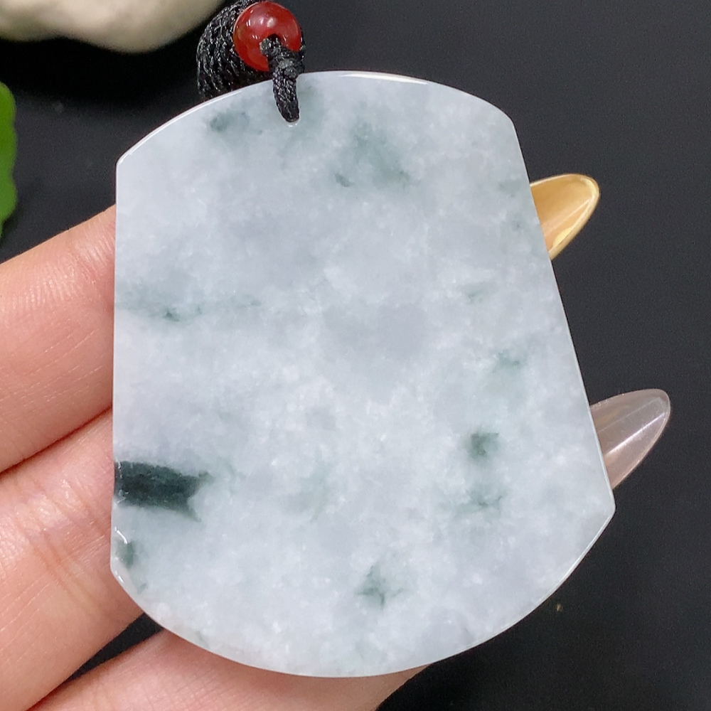 F29436219 Jadeite Pendant Guanyin with Non-A Grade Beads Total Weight Approx. 32.5g